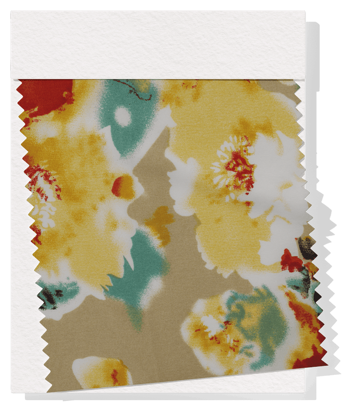 Printed Rayon $12.00p/m - Georgia (Beige) - The Fabric Shop