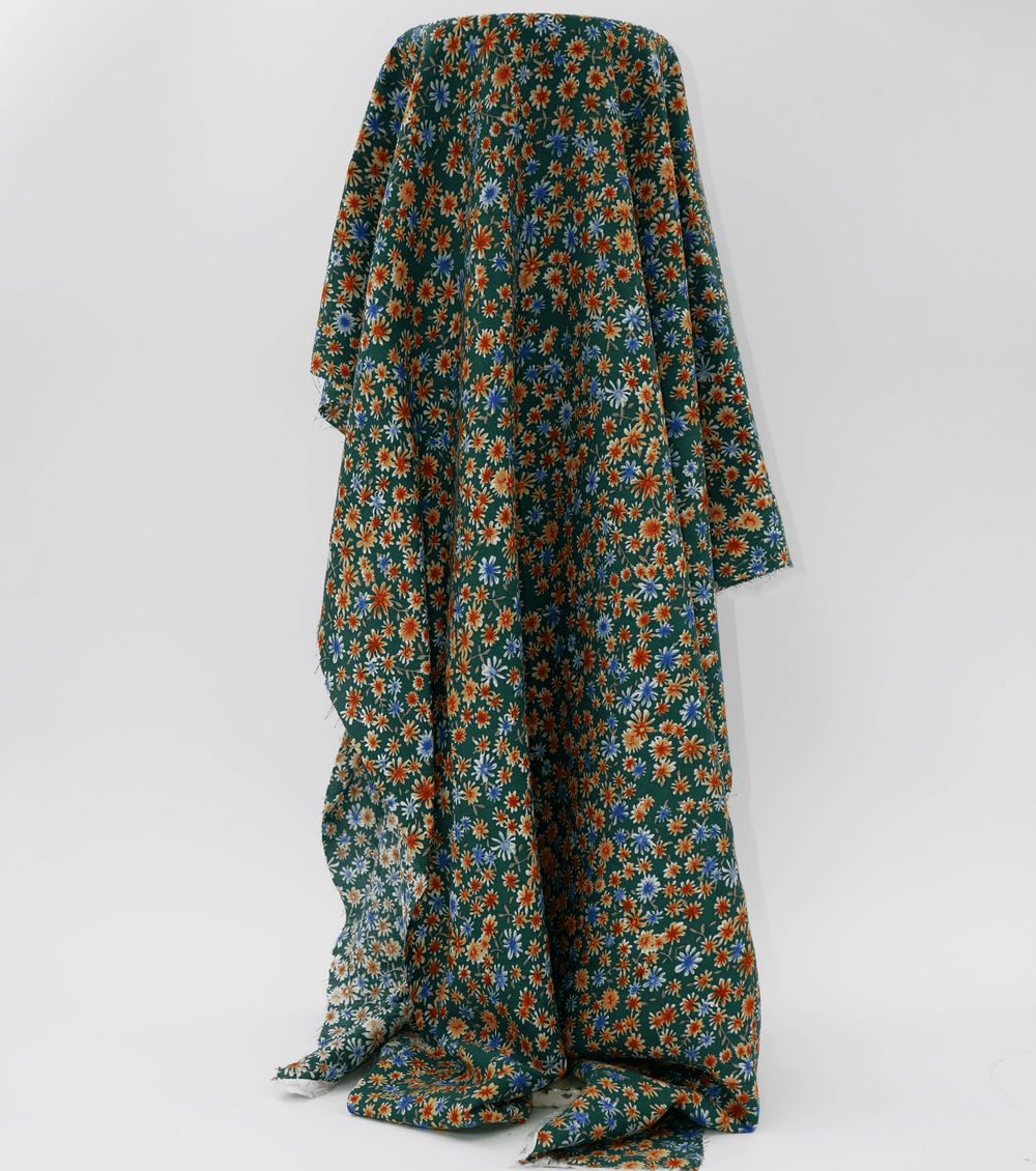 Printed Rayon $12.00p/m - Phoebe (Green) - The Fabric Shop