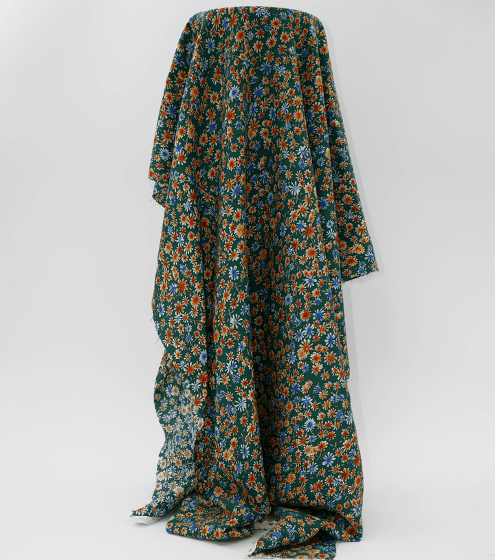 Printed Rayon $12.00p/m - Phoebe (Green) - The Fabric Shop
