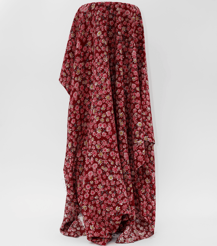 Printed Rayon $12.00p/m - Phoebe (Red) - The Fabric Shop