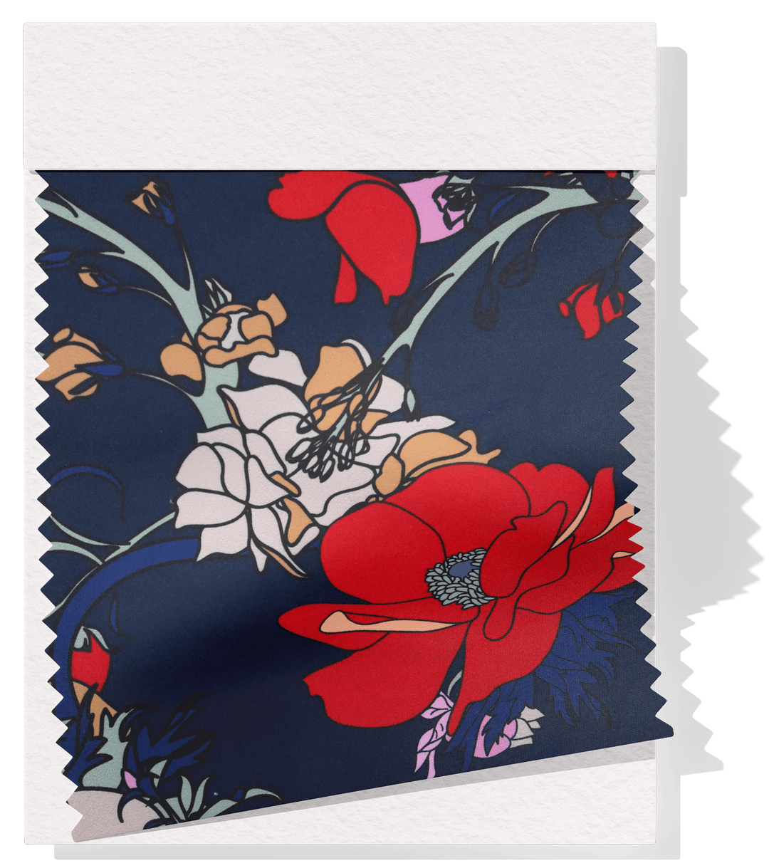 Printed Sateen Cotton / Polyester $12.00p/m Design 4 - The Fabric Shop