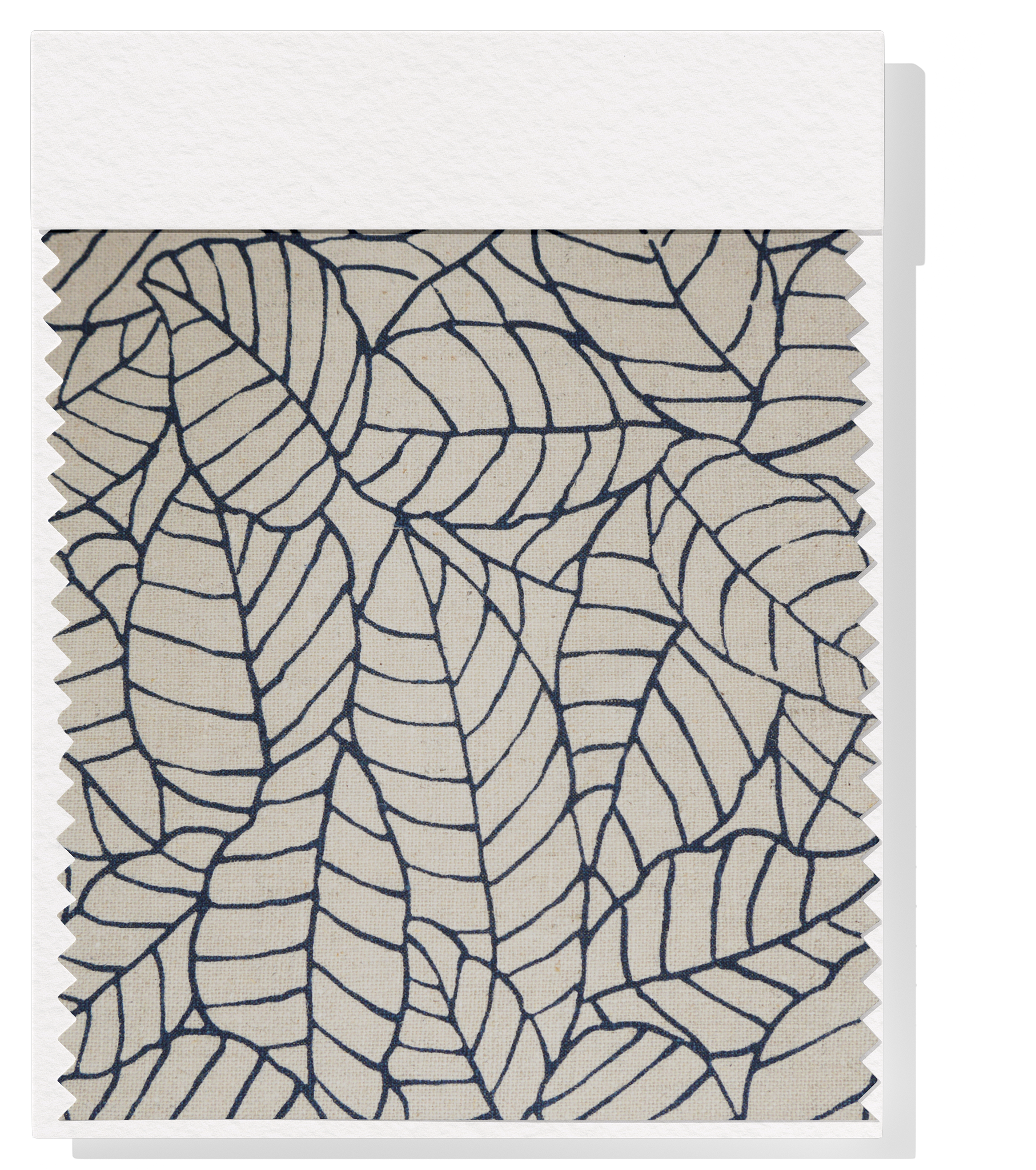 Printed Linen / Cotton $28.00p/m - Natural Leaf