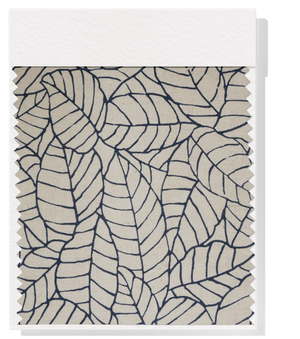 Printed Linen / Cotton $28.00p/m - Natural Leaf