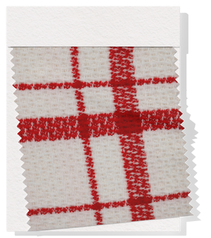 Checked Wool $18.00p/m - White & Red (WC1)