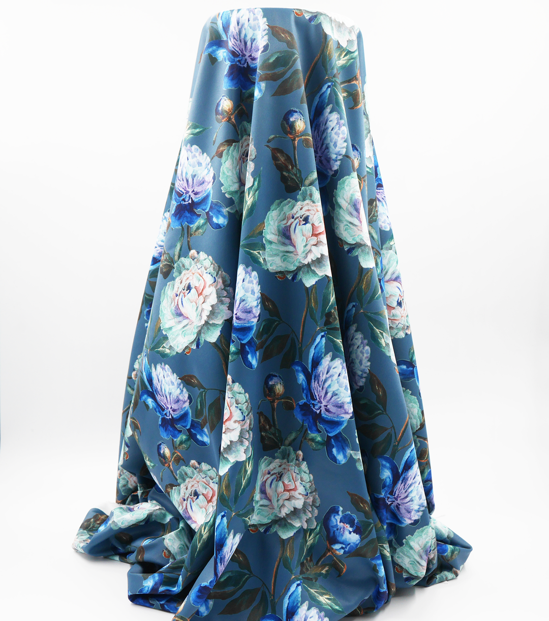 Printed Cotton Sateen $12.00p/m - Lily Teal  Design #17