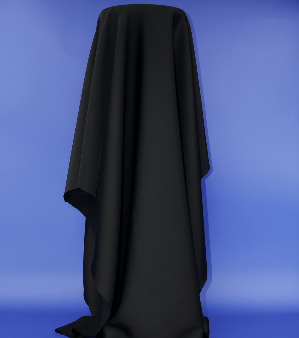 Sophia Low Sheen Satin $15.00p/m - Black - The Fabric Shop