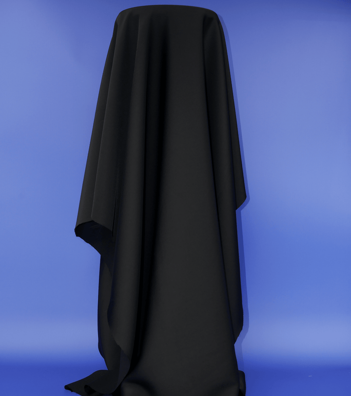 Sophia Low Sheen Satin $15.00p/m - Black - The Fabric Shop
