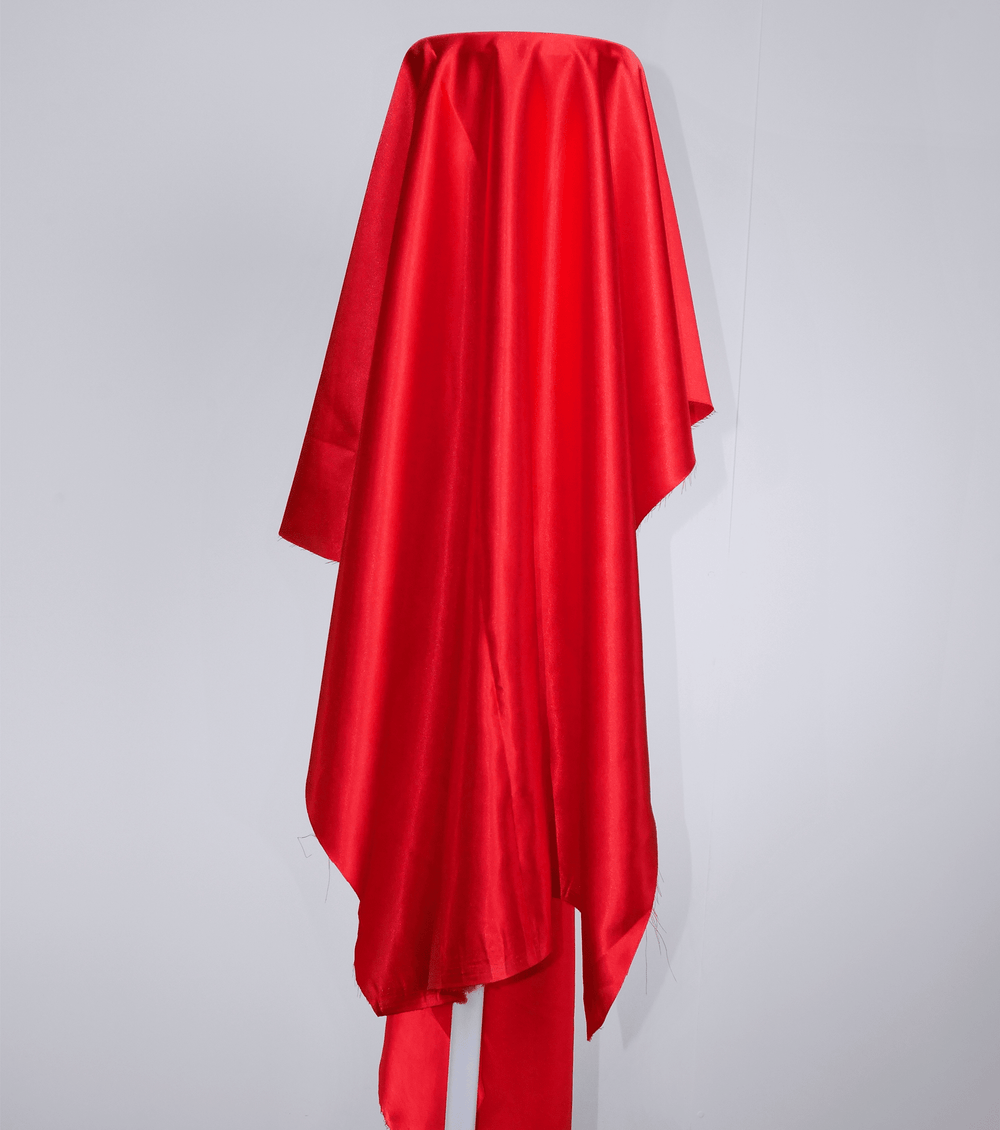 Stretch Satin $12.00p/m - Red - The Fabric Shop