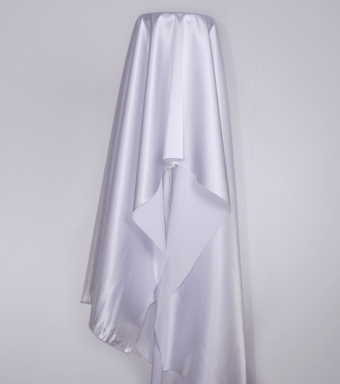 Stretch Satin $12.00p/m - White - The Fabric Shop