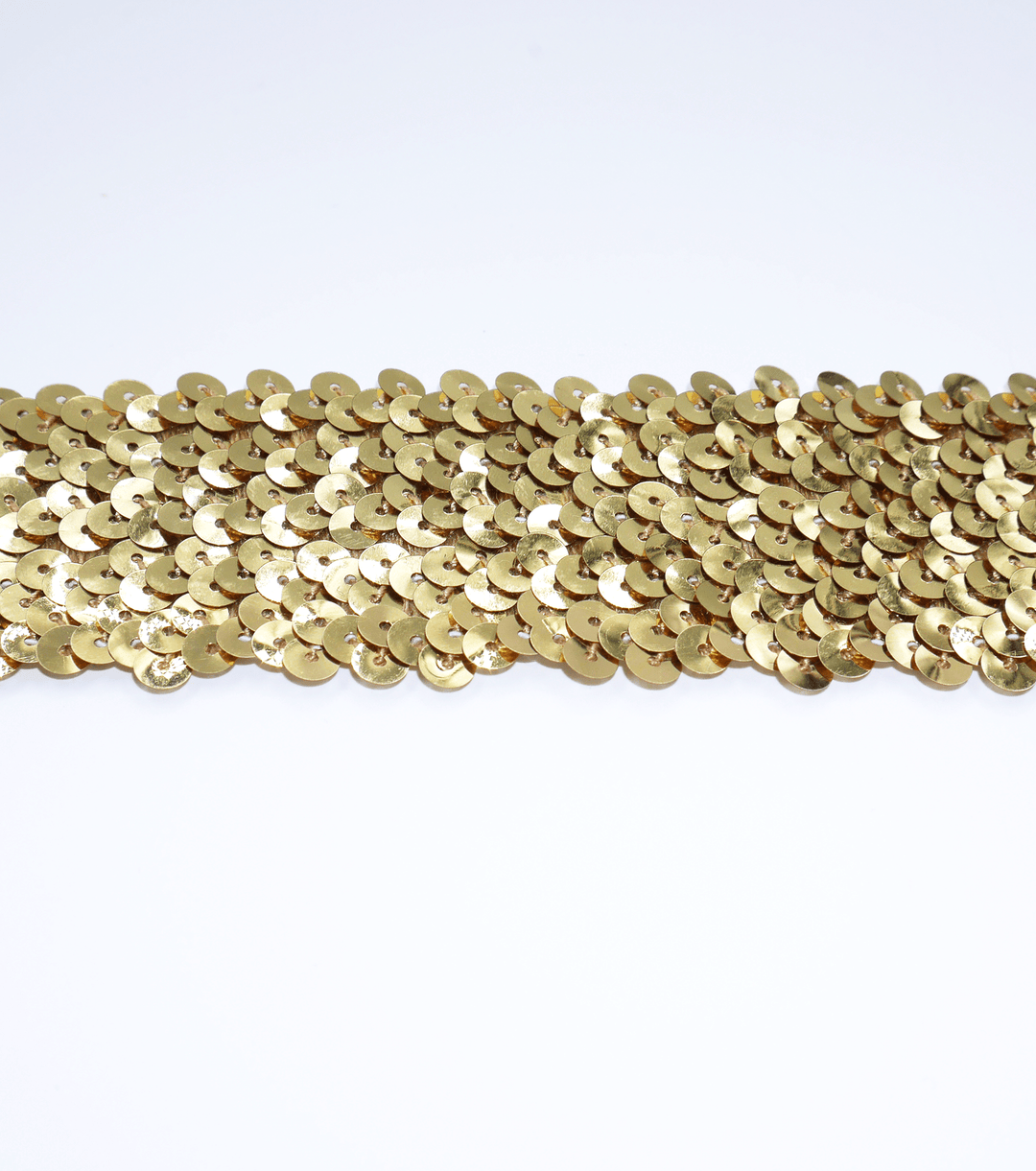 Stretch Sequin Trim $4.00p/m - Gold - The Fabric Shop