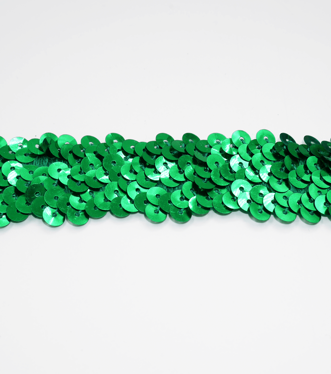 Stretch Sequin Trim $4.00p/m - Green - The Fabric Shop