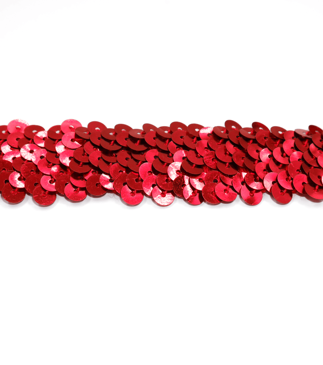 Stretch Sequin Trim $4.00p/m - Red - The Fabric Shop