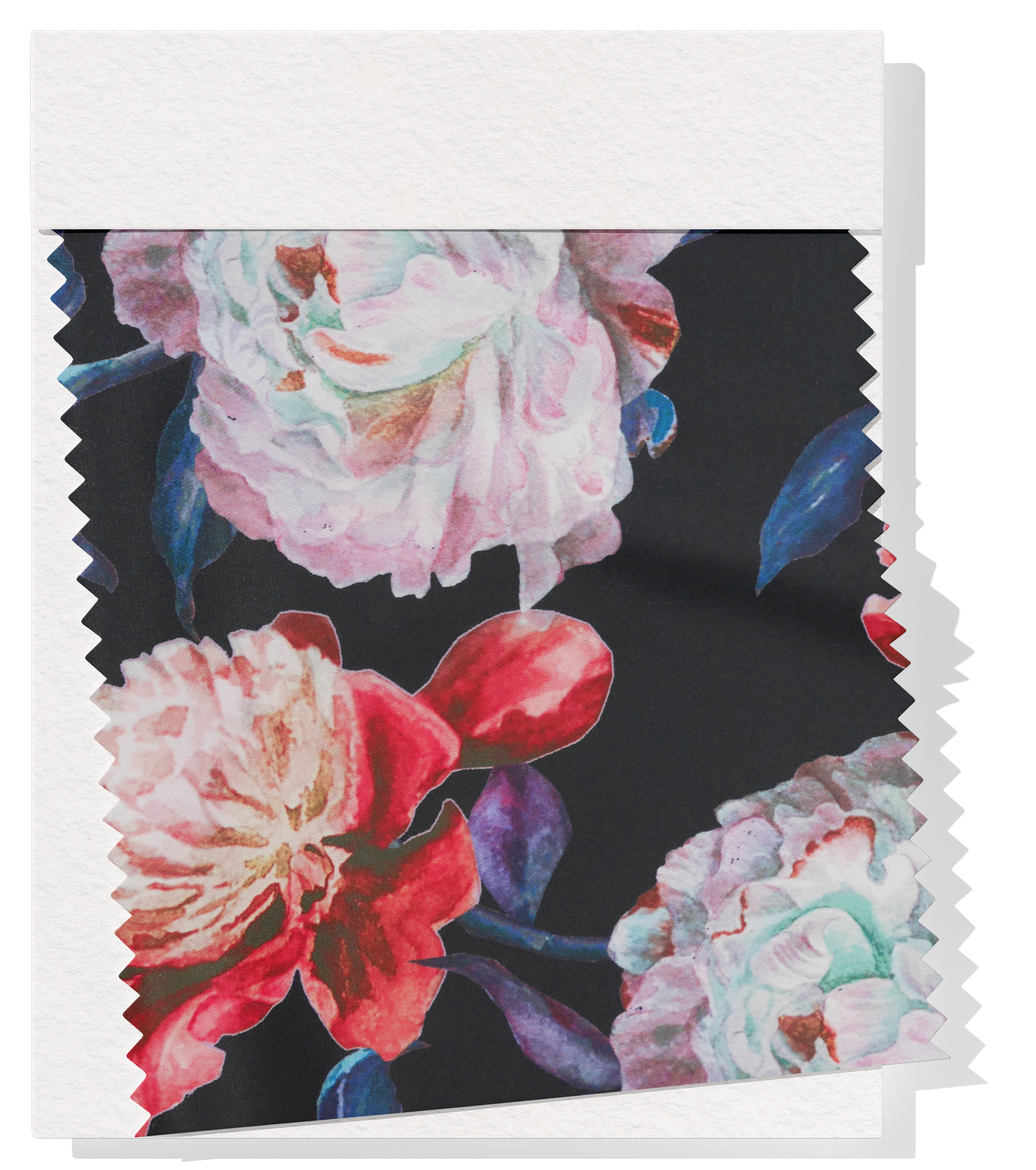 Printed Cotton Sateen $19.00p/m - Lily Black  Design #14