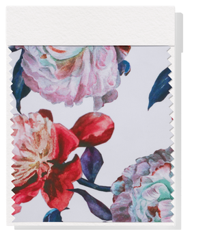 Printed Cotton Sateen $19.00p/m - Lily White  Design #19