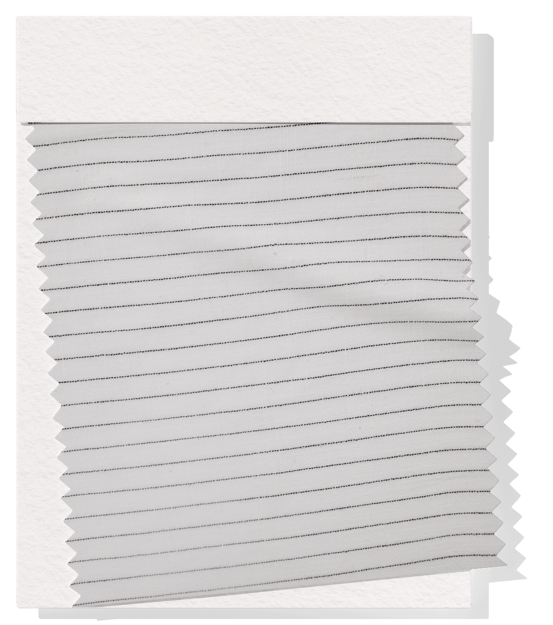 Striped Linen / Ramie $18.00p/m - White with Black Stripes - The Fabric Shop
