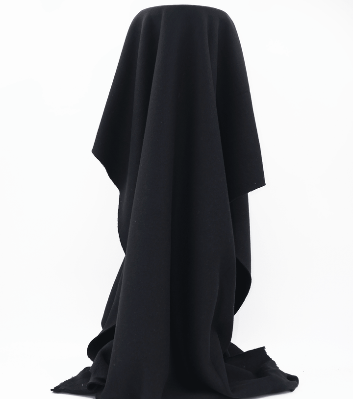Sweat Shirting Polyester / Cotton $15.00p/m - Black - The Fabric Shop
