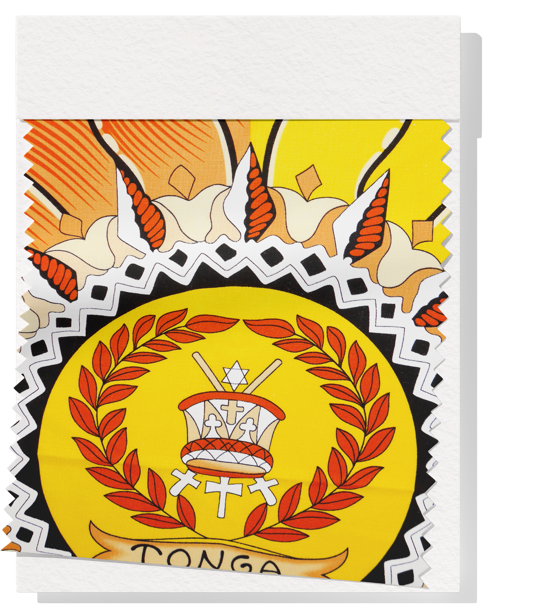 Cotton Dobby Pacific Tongan Print $9.00p/m - Design #2 Yellow