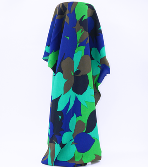 Viscose/ Rayon Crepe Print $22.00p/m - Green, Royal, Teal