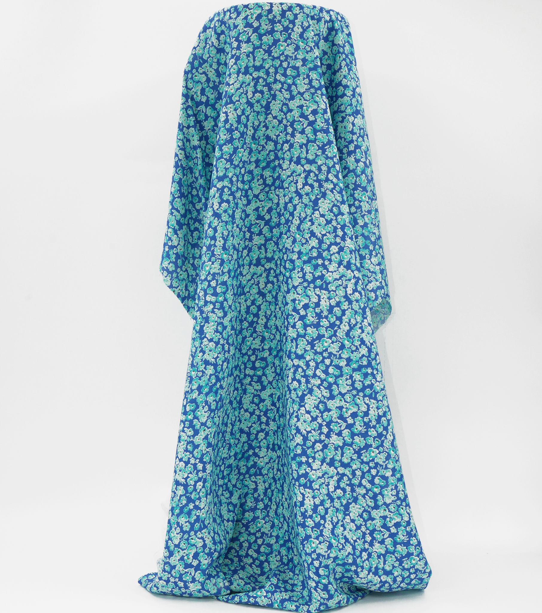 Viscose/ Rayon Crepe Print $22.00p/m - Dainty Blue Floral