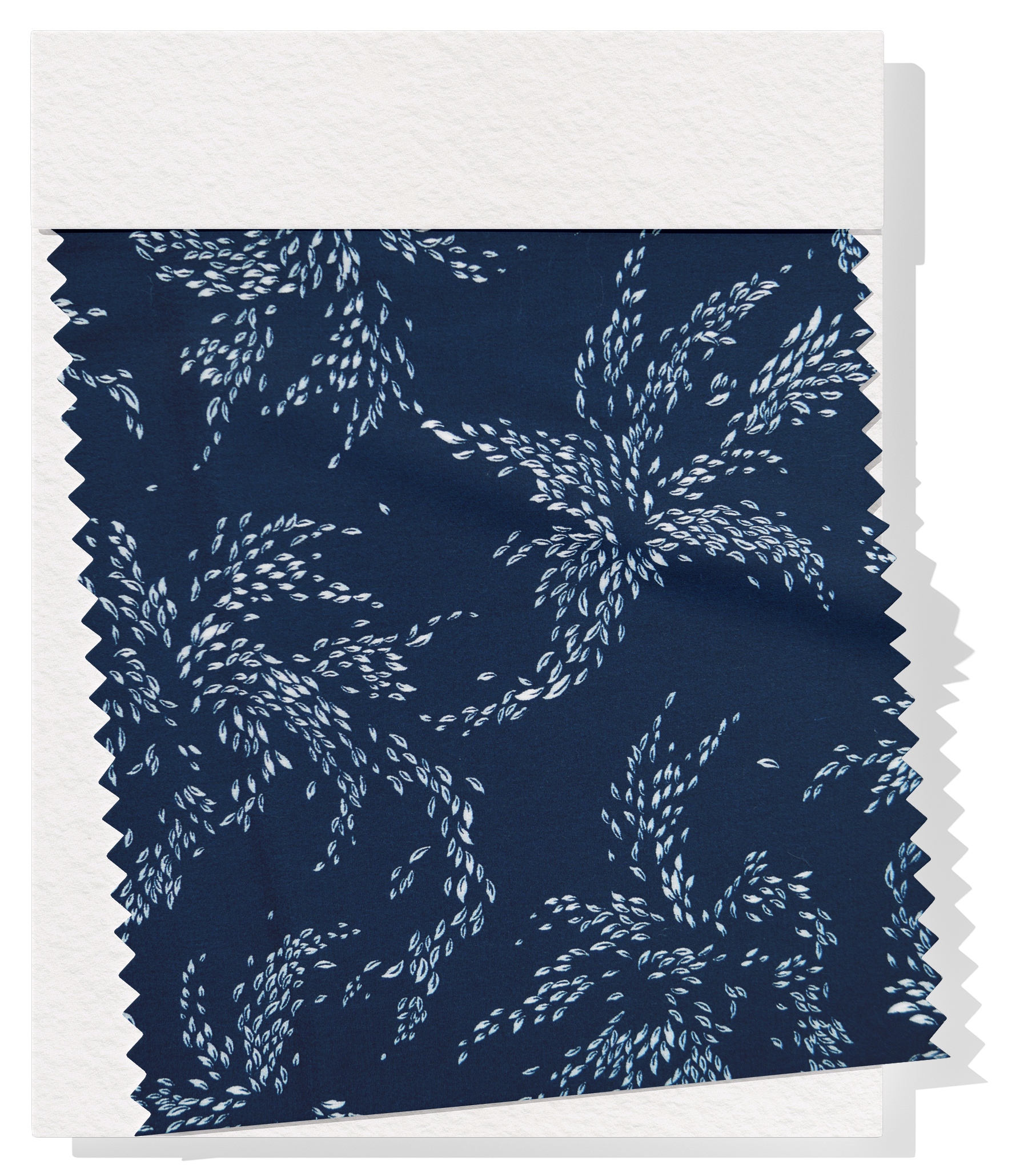Viscose Crepe Print $22.00p/m - Blue Leaf Floral