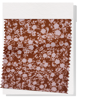 Viscose/ Rayon Crepe Print $22.00p/m -Pink & Rust