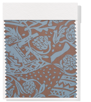 Viscose/ Rayon Crepe Print $22.00p/m - Blue & Brown