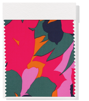 Viscose/ Rayon Crepe Print $22.00p/m - Green,Pink & Orange